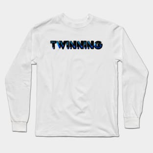 Twinning Light Blue and Dark Blue Long Sleeve T-Shirt